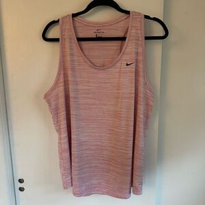 Nike Women’s Active Tank Top Pink White Heathered Size XL EUC